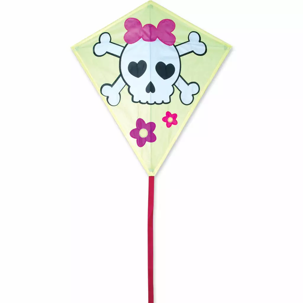 Kites 30 In. Diamond Kite - Girl Skull 4 Kites 30 In. Diamond Kite - Girl Skull
