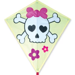 Kites 30 In. Diamond Kite - Girl Skull