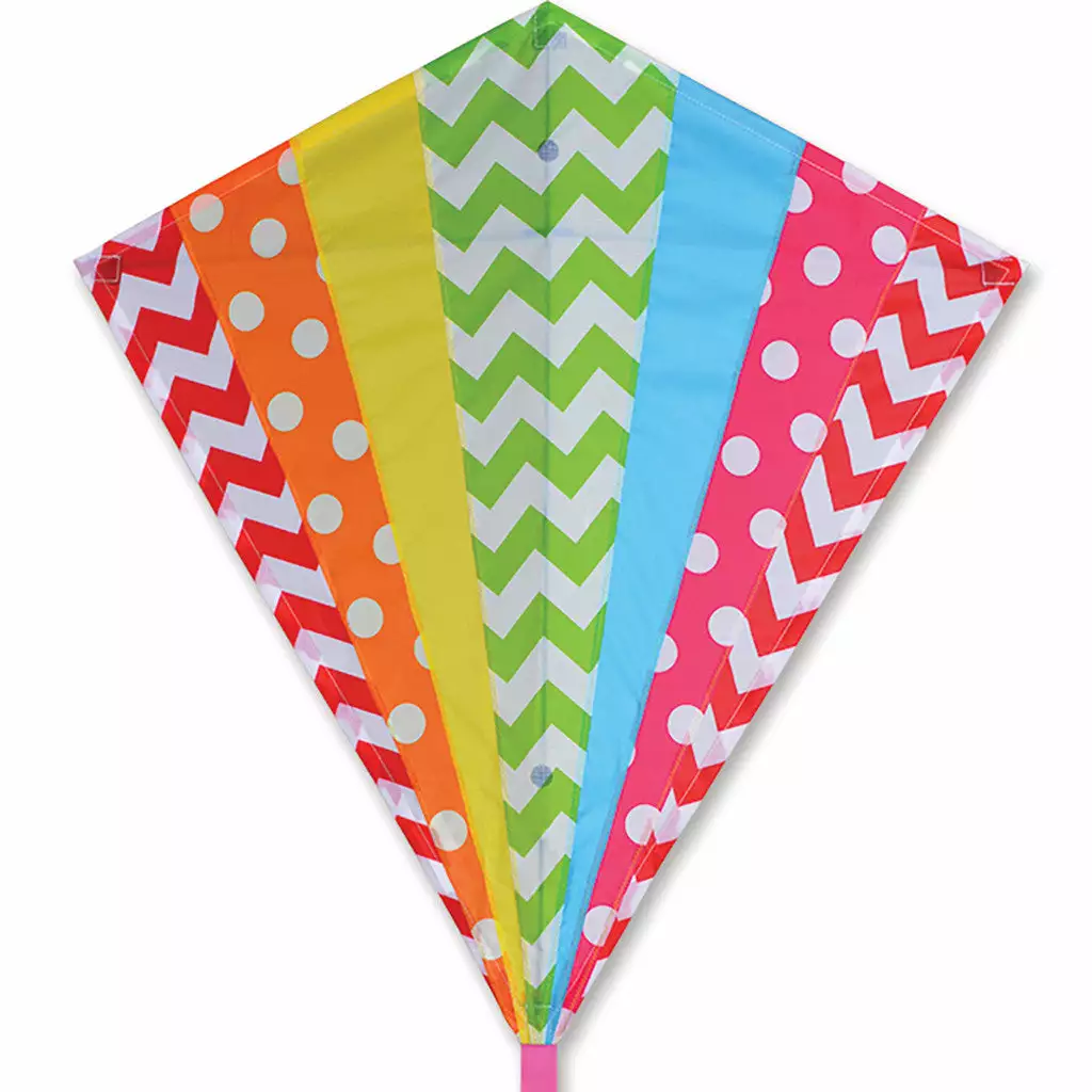 Kites 30 In. Diamond Kite - Hip Rainbow Premier Kites 3 Kites 30 In. Diamond Kite - Hip Rainbow Premier Kites