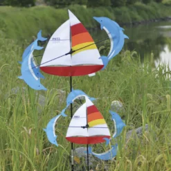 WindGarden WindGarden 13 In. WhirliGig Spinner - Sailboat