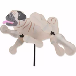 WindGarden 15 In. WhirliGig Spinner - Tan Pug