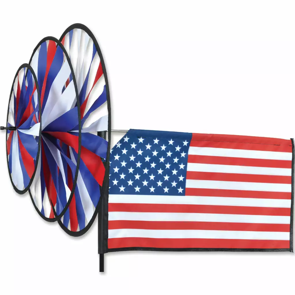 Premier Kites & Designs Triple Spinner - American Flag Triple Spinners 3 Premier Kites & Designs Triple Spinner - American Flag Triple Spinners