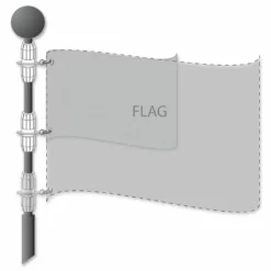 Accent Home & Garden 13 Ft. Deluxe Flag Pole