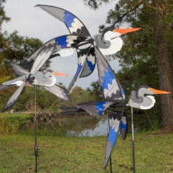 WindGarden 30 In. Great Blue Heron Spinner WindGarden