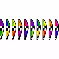 WindGarden 22 In. Hot Air Balloon - Checkered Rainbow