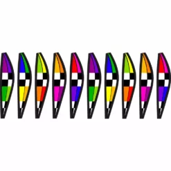 WindGarden WindGarden 12 In. Hot Air Balloon - Checkered Rainbow