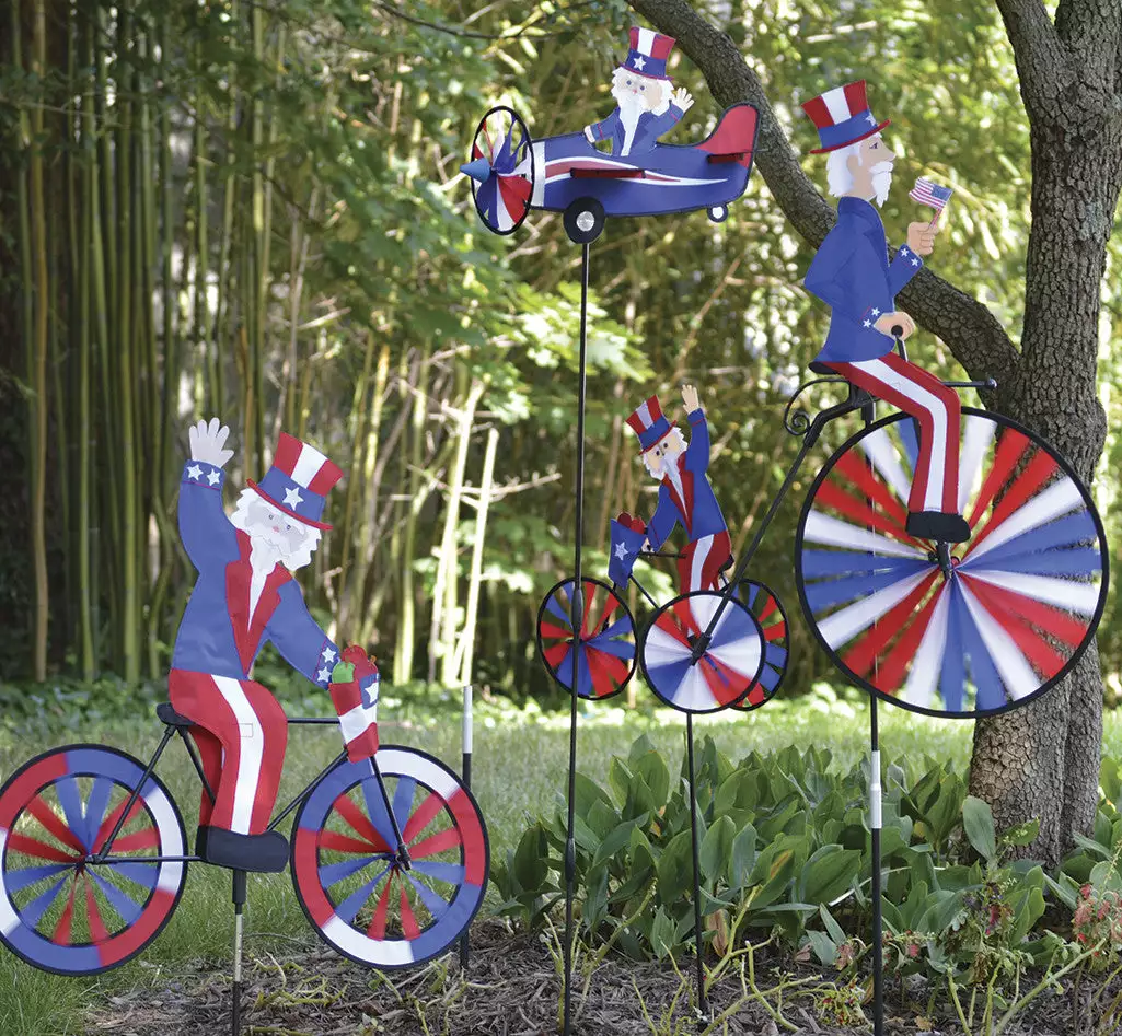 WindGarden WindGarden High Wheel Bike Spinner - Uncle Sam 4 WindGarden WindGarden High Wheel Bike Spinner - Uncle Sam