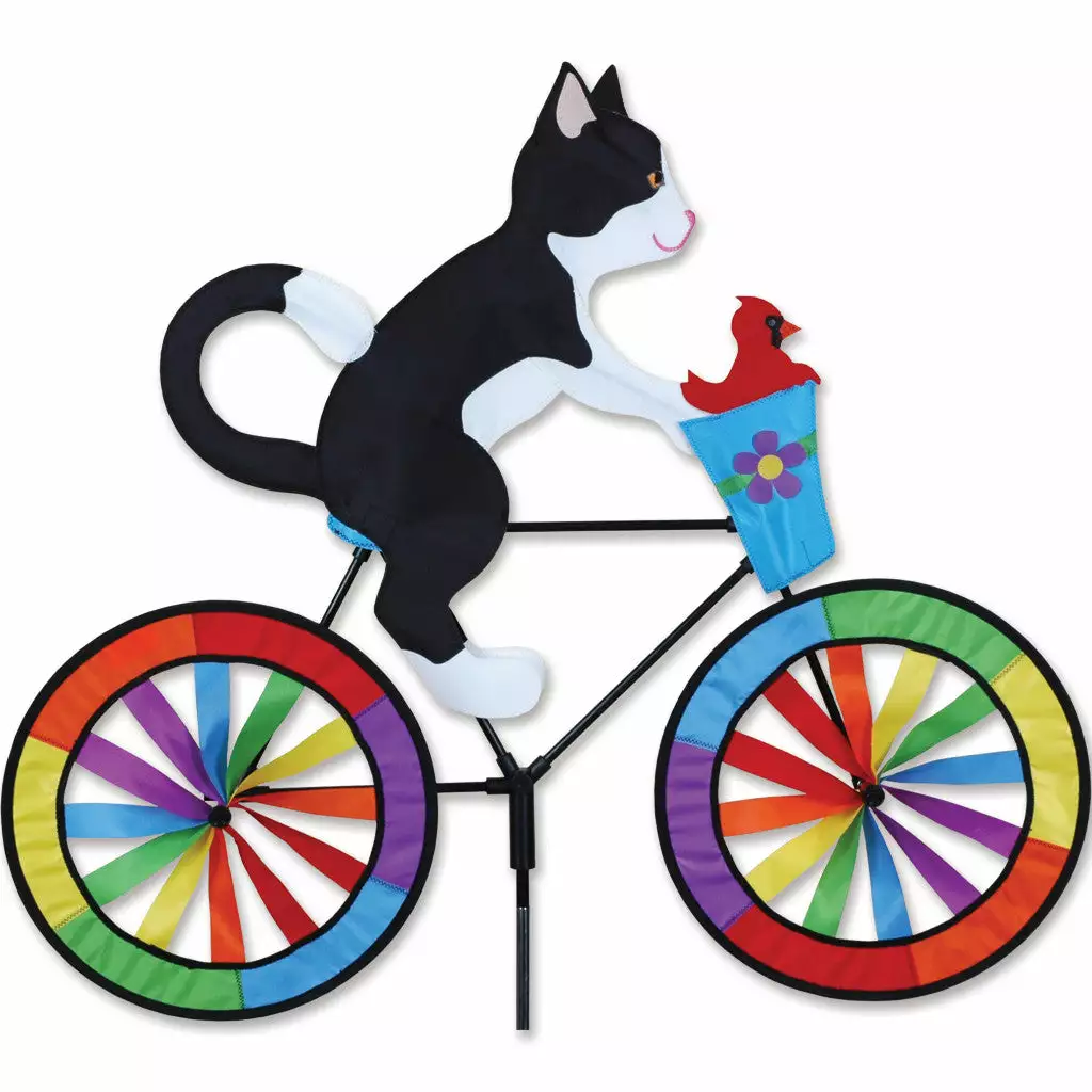WindGarden 30 In. Bike Spinner - Tuxedo Cat 3 WindGarden 30 In. Bike Spinner - Tuxedo Cat