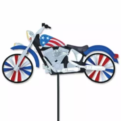 WindGarden WindGarden 22 In. Motorcycle Spinner - Patriotic