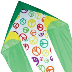 Kites 45 In. Flo-Tail Delta Kite - Lime Peace