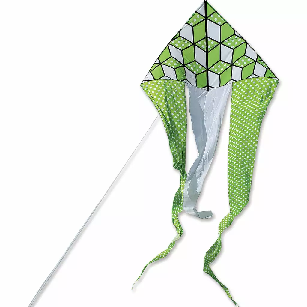 Kites 6.5 Ft. Flo-Tail Delta Kite - Green 3 Kites 6.5 Ft. Flo-Tail Delta Kite - Green