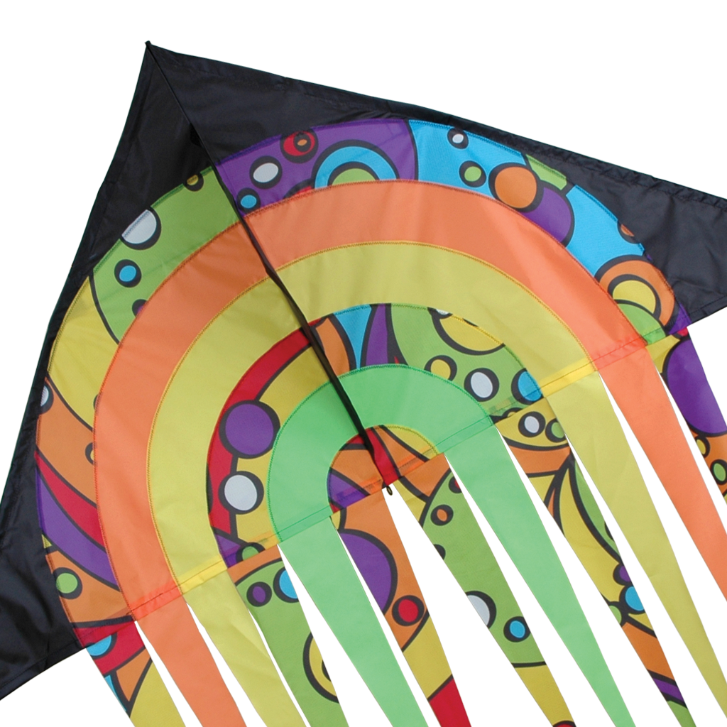 Kites 56 In. Stream Delta Kite - Rainbow Orbit Premier Kites 3 Kites 56 In. Stream Delta Kite - Rainbow Orbit Premier Kites