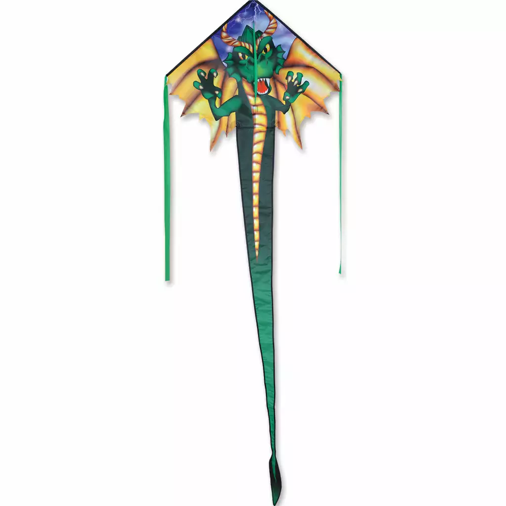 Kites Premier Kites Regular Easy Flyer Kite - Emerald Dragon 4 Kites Premier Kites Regular Easy Flyer Kite - Emerald Dragon