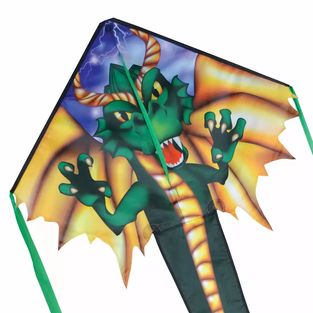 Kites Premier Kites Regular Easy Flyer Kite - Emerald Dragon 3 Kites Premier Kites Regular Easy Flyer Kite - Emerald Dragon