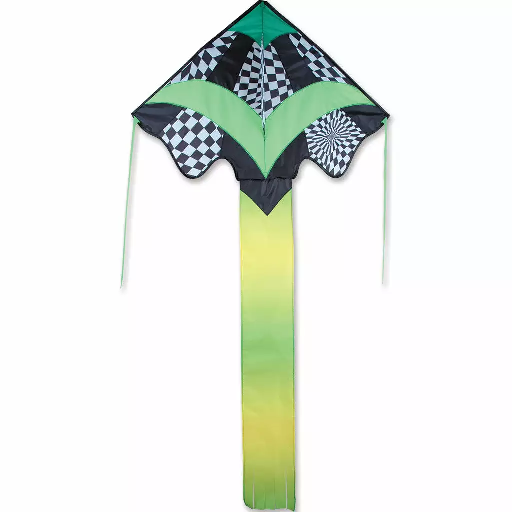 Kites Large Easy Flyer Kite - Green Op-Art 4 Kites Large Easy Flyer Kite - Green Op-Art