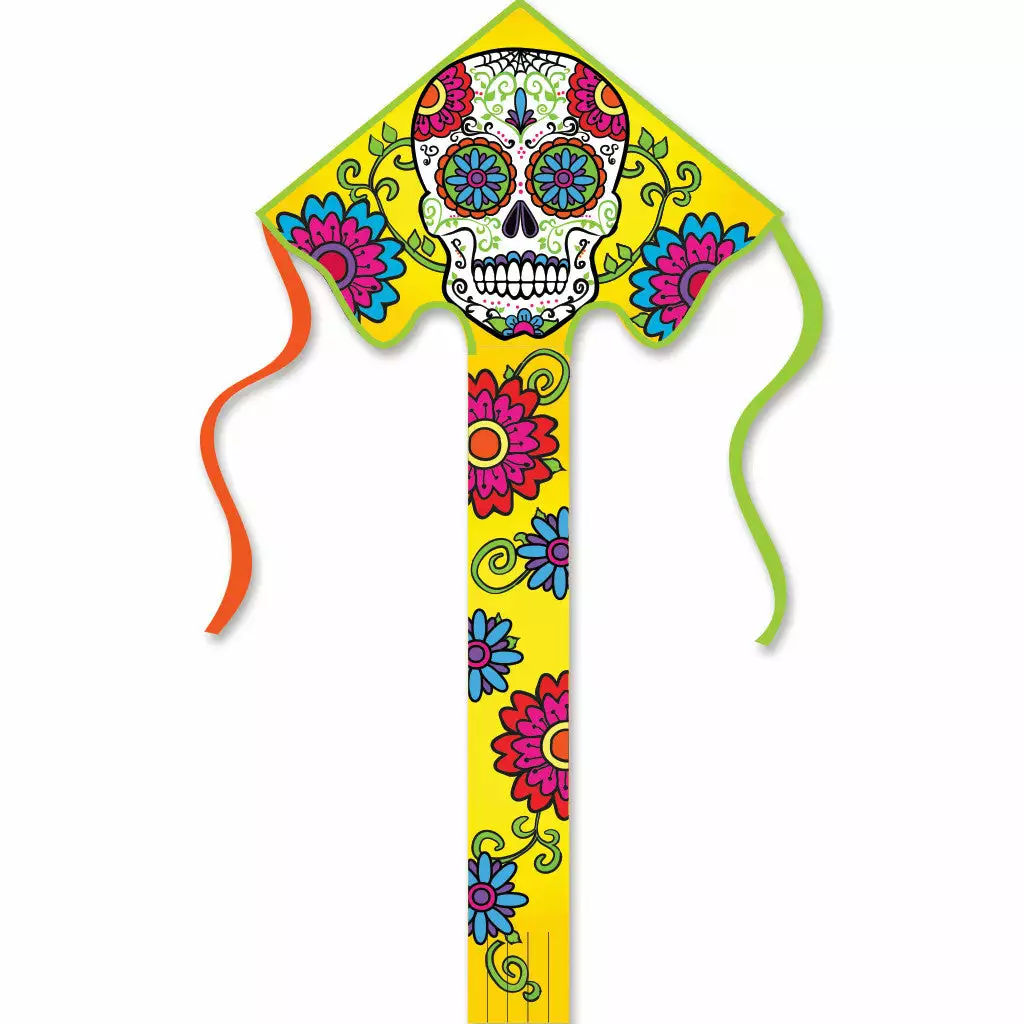 Kites Large Easy Flyer Kite - Sugar Skull Day Of The Dead Premier Kites 4 Kites Large Easy Flyer Kite - Sugar Skull Day Of The Dead Premier Kites
