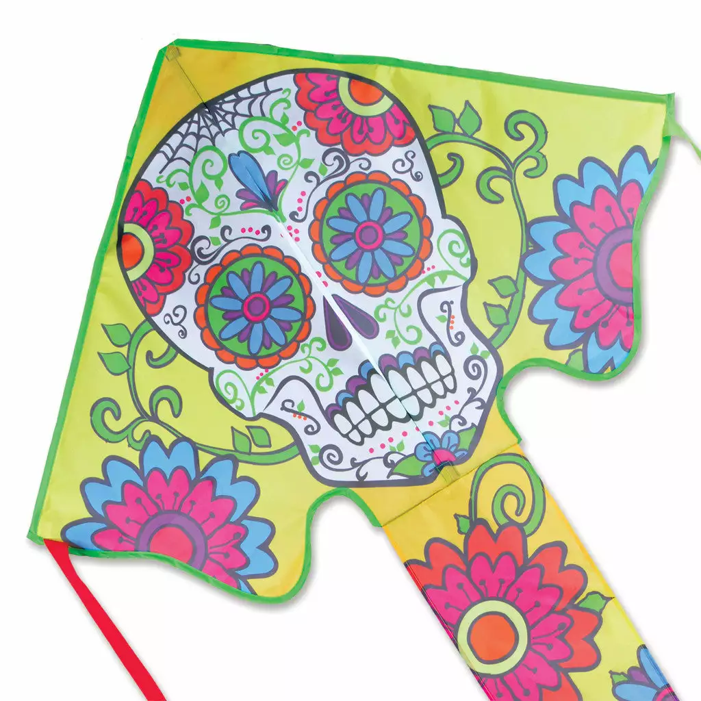 Kites Large Easy Flyer Kite - Sugar Skull Day Of The Dead Premier Kites 3 Kites Large Easy Flyer Kite - Sugar Skull Day Of The Dead Premier Kites