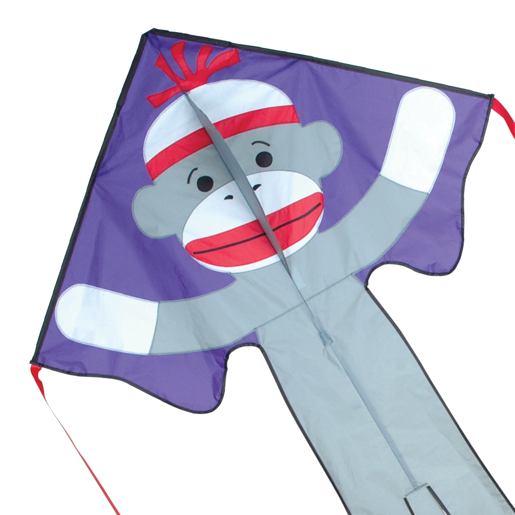 Kites Large Easy Flyer Kite - Sock Monkey Premier Kites 3 Kites Large Easy Flyer Kite - Sock Monkey Premier Kites