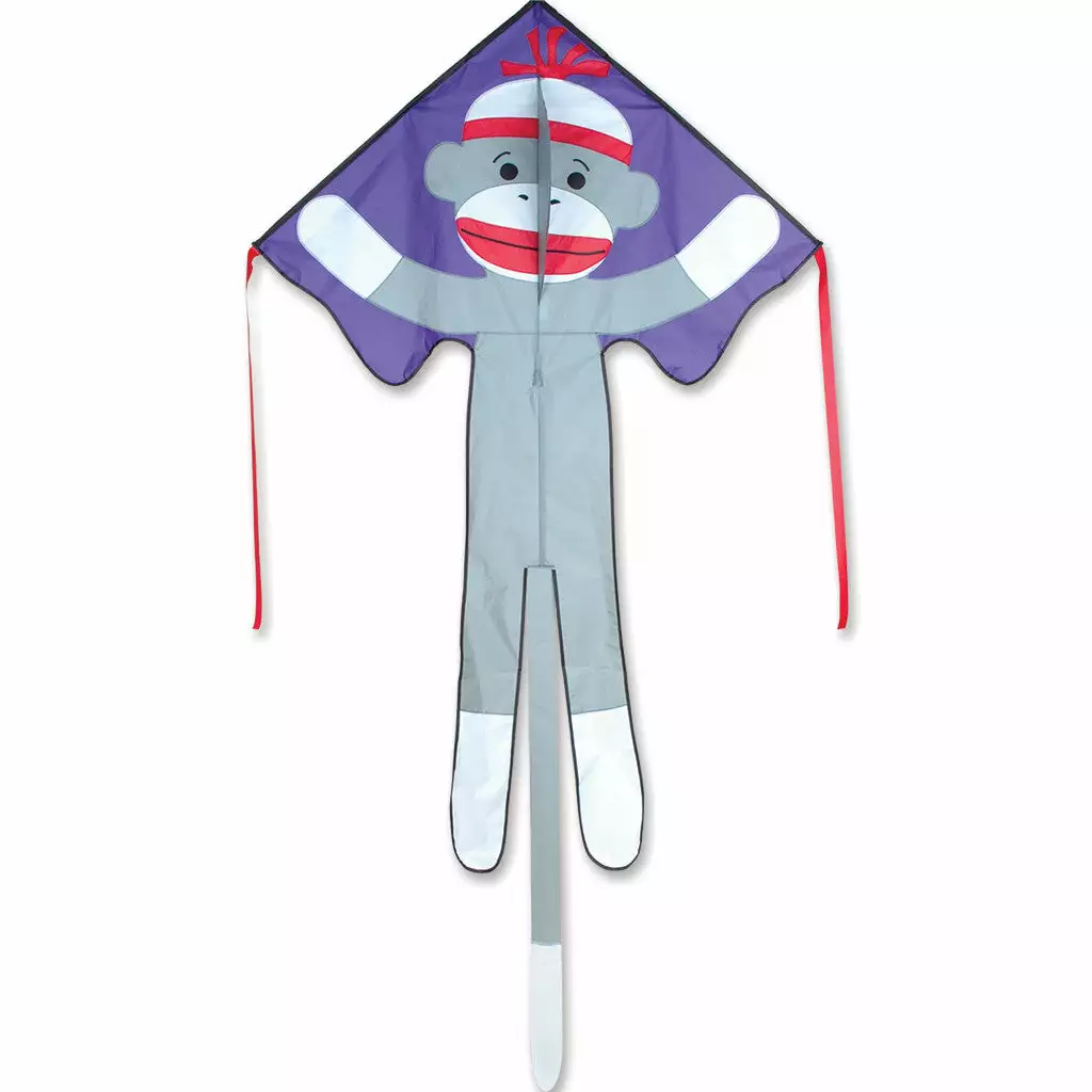 Kites Large Easy Flyer Kite - Sock Monkey Premier Kites 4 Kites Large Easy Flyer Kite - Sock Monkey Premier Kites