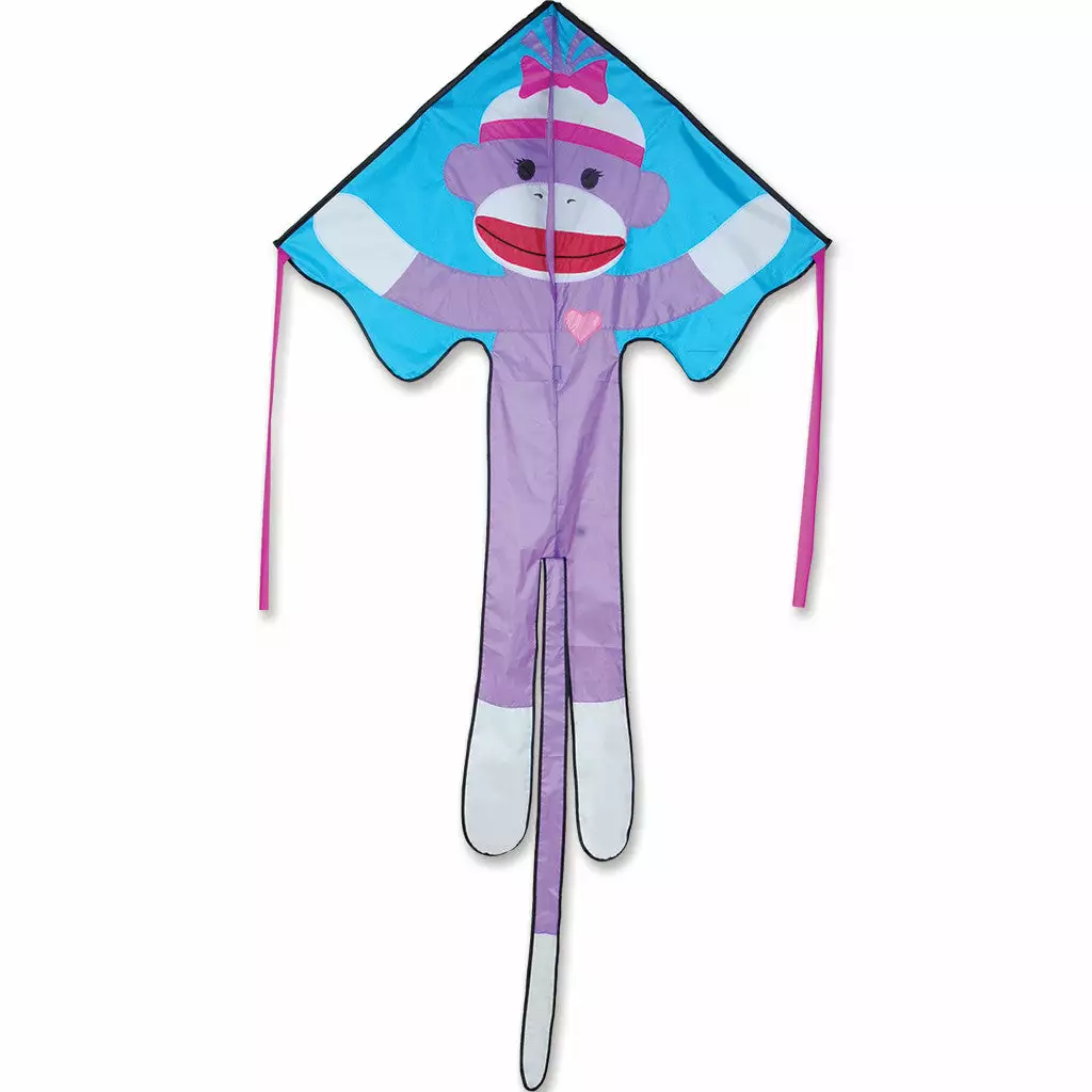 Kites Premier Kites Large Easy Flyer Kite - Girly Sock Monkey 4 Kites Premier Kites Large Easy Flyer Kite - Girly Sock Monkey