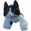 Collections Kites 4 Ft. Black & White Kitten Line Device For Kites