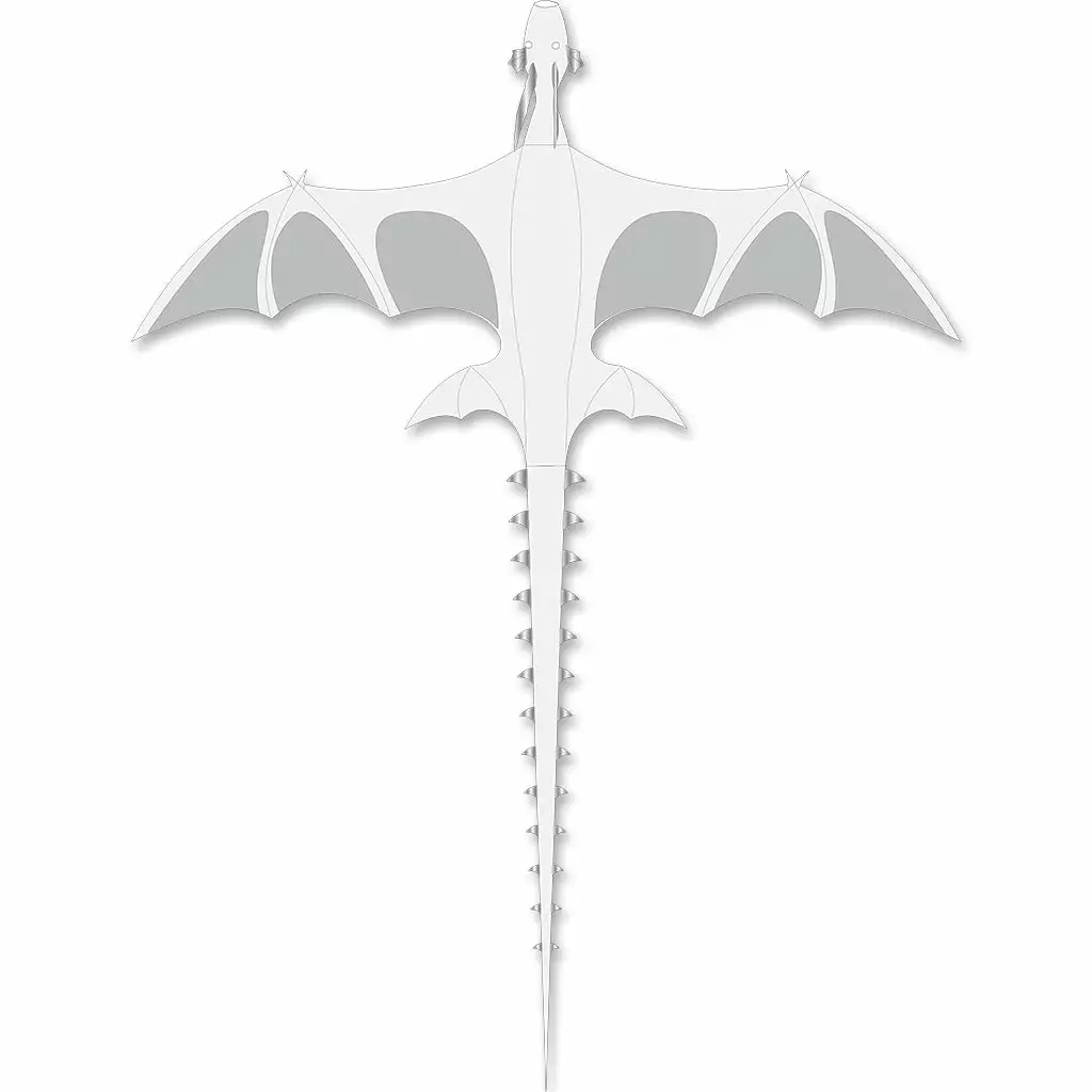 Collections Kites Collections Giant Dragon Kite - White 3 Collections Kites Collections Giant Dragon Kite - White