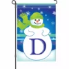 Accent Home & Garden Accent 12 In. Winter Monogram Flag-D