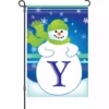 Accent Home & Garden Accent 12 In. Winter Monogram Flag - Y