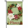 Accent Home & Garden Accent 12 In. Flag - Poinsettia Wreath