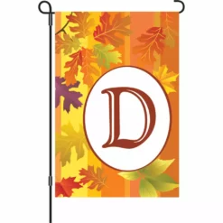 Accent Home & Garden Accent 12 In. Fall Monogram Flag - D