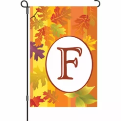 Accent Home & Garden Accent 12 In. Fall Monogram Flag - F