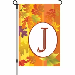 Accent Home & Garden Accent 12 In. Fall Monogram Flag - J