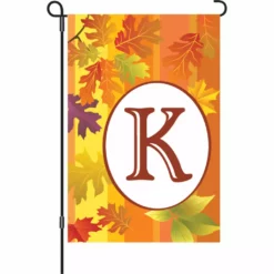 Accent Home & Garden Accent 12 In. Fall Monogram Flag - K