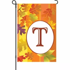Accent Home & Garden Accent 12 In. Fall Monogram Flag - T