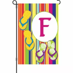 Accent Home & Garden 12 In. Summer Monogram Flag - F