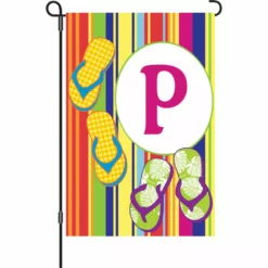 Accent Home & Garden Accent 12 In. Summer Monogram Flag - P