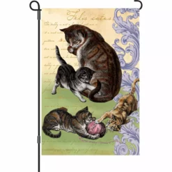 Accent Home & Garden 12 In. Flag - Feline Family Accent