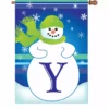 Accent Home & Garden Accent 28 In. Winter Monogram Flag - Y