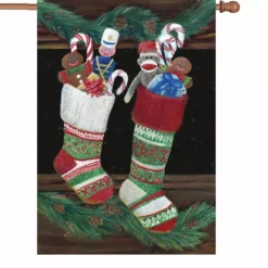 Accent Home & Garden Accent 28 In. Flag - Christmas Stockings