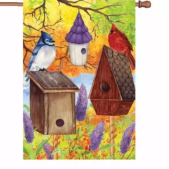 Accent Home & Garden 28 In. Flag - Fall Bird Gathering