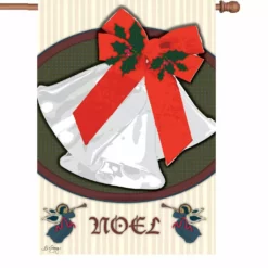 Accent Home & Garden - Sale 28 In. Flag - Christmas Bells Accent