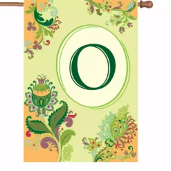 Accent Home & Garden 28 In. Spring Monogram Flag - O Accent