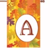 Accent Home & Garden 12 In. Fall Monogram Flag - A Accent
