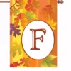 Accent Home & Garden 28 In. Fall Monogram Flag - F