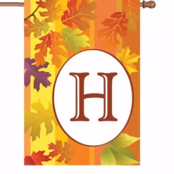 Accent Home & Garden 28 In. Fall Monogram Flag - H