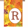 Accent Home & Garden 28 In. Fall Monogram Flag - R Accent