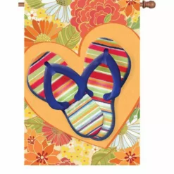 Accent Home & Garden 28 In. Flag - I Love Flip Flops Accent