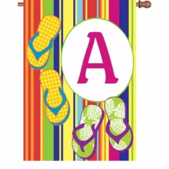 Accent Home & Garden 28 In. Summer Monogram Flag - A