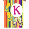 Accent Home & Garden Accent 28 In. Summer Monogram Flag - K
