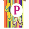 Accent Home & Garden 28 In. Summer Monogram Flag - P